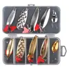 Atacado de Fábrica Isca Artificial Isca Falsa Kit de Iscas de Pesca Luya Abacaxi Lantejoula Kit Caixa Peça de Ferro Isca Falsa 10 Peças/Caixa