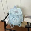 Mochila de tela de gran capacidad para estudiantes, estilo universitario, estilo Harajuku japonés, con estrellas lindas, mochila literaria para viajes