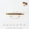 Puxador de armário simples estilo vintage para caixas de presente, puxador de madeira para caixas de armazenamento de armário, gavetas, sapateiras e móveis, disponível em designs de furo único ou duplo