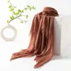 Bufanda para viaje de verano con protección solar, imitación de algodón y lino, chal para mujer, sentido de alta gama, playa, desierto, bufanda de seda, bufanda, bufanda, bufanda, venta al por mayor
