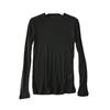 Camiseta Básica de Lana + Tencel Primavera Tejido de Punto para Mujer Holgada Cuello Redondo Manga Larga con Ropa Nueva Delgada para Mujer