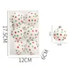 Novas Bolas de Natal Atacado Transfronteiriço 6cm6Peças Bolas com Pontos Vermelho Branco Verde Enfeites de Árvore de Natal
