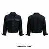 Nuevo Conjunto Retro Patchwork de Cuero y Mezclilla de Color Original 2026, Chaqueta y Pantalones de Mezclilla para Hombre, Tendencia de Primavera y Otoño