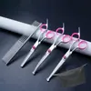 Tesouras Profissionais para Pet Grooming Boca de Peixe Conjunto para Aparar Pelos de Teddy Tesouras Curvas Ferramentas para Cortar Pelo de Cachorro Tesouras para Cortar Pelo de Cachorro