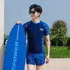 Moda Praia Moda Praia Masculina Adulto Dividido plus size Calção de Natação Roupa de Sol Praia Moda Praia Masculina