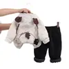 Terno Masculino Outono e Inverno 2026 Novo Estiloso Infantil Plus Veludo Espessado Roupas de Algodão Bebê Menino Quente Conjunto de Duas Peças