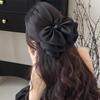 2025 Nuevo Estilo Tocado Lazo Pasador para el Cabello Satén de Alta Gama Multicapa Clip para Cola de Caballo Pinza para el Cabello Semirrecogido Accesorios para el Cabello