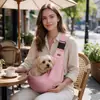 Bolso Bandolera para Mascotas Bolso para Gatos Portátil para Salidas Malla Transpirable Bolso para Perros Bolso de un Solo Hombro Ajustable para Gatos y Perros dentro de 15 catties
