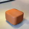 Taburete Pequeño Universal con Ruedas Estilo Medieval para Sala de Estar en Casa Taburete Bajo de Cuero de Gama Alta Silencioso con Respaldo Taburete Bajo
