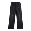 Comércio Exterior 2025 Inverno Novo Estilo Europeu e Americano Moda Feminina Casual Solto Cintura Média Perna Larga Jeans 9632282