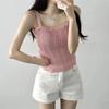 Camisola de Punto Estilo Francés para Mujer, Ropa Interior de Primavera con un Diseño Único, Ropa Exterior de Nicho, Top Corto Ajustado y Moderno para Chicas Calientes
