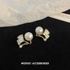 Nuevos pendientes de perla delanteros y traseros pendientes de moda elegantes suaves elegantes retro estilo Hepburn pendientes rojos