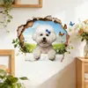 Atacado de Fabricantes Transfronteiriços Adesivos de Parede Impermeáveis Estéreo 3D de Cachorro Autoadesivos para Decoração de Sala de Estar e Quarto, Personalização no Atacado