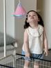Ropa de Verano para Niños Estilo Delgado 2026 Verano Estilo Coreano para Niñas Camisa de Muñeca de Encaje Conjunto de Mono de Mezclilla