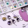 K9 Nuevos Pedrería de Uñas Redondas de 6 mm con Base Puntiaguda de Gama Alta, Pedrería Tridimensional Super Brillante para Decoración de Uñas de Vidrio DIY