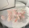 Flor artificial de folha de maçã eucalipto folha de dinheiro casamento floral arranjo de flores decoração decoração de casamento fábrica atacado