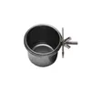 Comedero para pájaros de acero inoxidable, taza de comida para pájaros, caja de comida, jaula para pájaros, comedero para pájaros, bebedero, taza de agua, comedero, tolva de comida, suministros para pájaros mascota