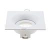 Soporte de foco LED marco exterior GU10 MR16 portalámparas de techo para lámpara halógena cuadrado ajustable Blanco