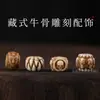Escultura em Osso de Iaque Estilo Xizang, Acessórios com Contas, Artesanato Feito à Mão, Acessórios com Contas Budistas