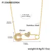Miduoduo Joyería Europea y Americana Clip de Papel de Acero Inoxidable con Colgante de Estrella de Diamante Collar para Clavícula Collar de Diseño de Nicho