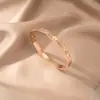 Pulsera de Acero de Titanio para Mujer con Diamantes, Diseño Estrellado, No se Desvanece, Moderna y Versátil, Pulsera con Hebilla, Joyería de Acero Inoxidable 304