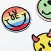 Lois Emoji Expresión Divertida Velcro Moda Bordado Cara Sonriente Divertida Parche Versátil Pegatina de Tela Bordada