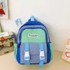 Mochila infantil nueva de gran capacidad para niños de preescolar, ligera y con bloques de color, mochila de nailon moderna para niños y niñas
