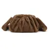Bolso Cruzado de Peluche Nube Plegado Estilo Francés para Mujer, Bolso de Hombro Versátil Casual Tendencia Otoño 2025
