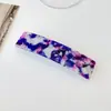 Pinza para el cabello de forma rectangular placa de acetato pinza de resorte de una palabra pinza para recogidos accesorios para el cabello de nicho tocado para mujeres