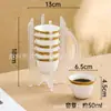Venta Directa de Fábrica Taza de Café de Cerámica a Juego con Borde Dorado Galvanizado Borde Plateado Taza de Cerámica Taza de Té para la Tarde Taza de Agua
