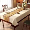 Toalha de mesa retrô americana, lavável, à prova d'água, resistente a óleo, toalha de mesa retangular para jantar, luxo leve com toque de alta qualidade, modelo 2025 novo