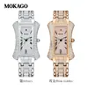 Mokago 8120 Relógio Luxo Leve Céu Estrelado Totalmente Diamantado Design Aerodinâmico Feminino Relógio de Quartzo Totalmente Diamantado
