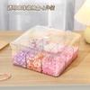 Caja de almacenamiento de cuentas acrílicas transparentes, con arroz, cuentas dispersas, material de bricolaje hecho a mano, cadena de joyería, almacenamiento de múltiples rejillas