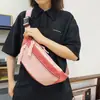 Bolsa de Peito Color-Blocking Estilo Japonês para Mulheres, Bolsa Transversal Casual Coreana Versão Ins, Bolsa Pequena Esportiva para Motocicleta de Novo Estudante, Bolsa de Cintura Versátil