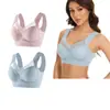 Chaleco de encaje sin aros de acero de talla grande, ropa interior con cierre lateral fino, sujetador ajustable fruncido con leche, venta directa de fábrica transfronteriza