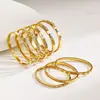 Pulsera de Acero Inoxidable para Mujer de Joyería Transfronteriza, No se Desvanece, Moderna, Lujo Ligero, de Nicho, Circonita Estrellada, Pulsera de Acero de Titanio para Mujer