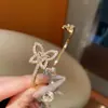Pulsera de Mariposa de Zirconia con Apertura Hueca Pulsera Simple de Nicho con Sentido de Alta Gama Pulsera de Lujo Ligero Diseño Transfronterizo Europeo y Americano para Mujer