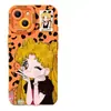 Capa de celular linda com estampa de leopardo para menina, adequada para Apple 17, iPhone 16 Pro, 15, 14, desenho animado, alta qualidade, nicho
