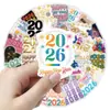 50 Peças de Adesivos do Ano Novo Chinês de 2026, Desejos de Ano Novo, Decoração Personalizada com Grafite, Adesivos Impermeáveis para Celular e Skate