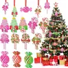 Conjunto de Enfeites para Árvore de Natal Doces Decorações de Natal Menta Decorativo Colorido Madeira Basto de Doce Doce Redondo Açúcar