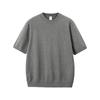 Jie Zhan Roupa Masculina Tricô Old Money Camiseta 2026 Outono Nova Marca Tendência Caimento Solto Quente Tricotado Manga Curta Gola Redonda Suéter.