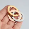 Acero Inoxidable 2-5 Anillos Mejores Amigos Horno de Vacío Oro Personalizado Familia Hermano y Hermana Collar Entrelazado