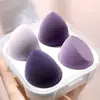 Ovo de Beleza para Maquiagem Úmido e Seco 4 Peças sem Pó Cor Degradê Super Macio Ovo Embalado Ovo Esponja de Maquiagem de Quatro Cores
