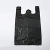 Bolsa de basura tipo chaleco HDPE negro para cocina casera, baño, propiedad, portátil, engrosada, suministro de fábrica