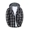 Amazon Explosions Talla Europea y Americana Hombre Moda Neoyorquina Tendencia Sudadera con Capucha Cuadros Sudadera con Capucha de Franela