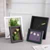 Moldura de foto oca para recém-nascidos, moldura de parede, moldura de madeira para bebê, almofada de tinta, amostra de moldura de foto