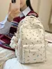 Mochila Pronta para Uso Transfronteiriço para Mulheres, Mochila Escolar de Grande Capacidade para Alunos do Ensino Fundamental, Mochila Escolar Doce Floral, Novo Estilo para Alunos do Ensino Fundamental