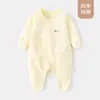 Mameluco para Bebé con Cubre Manos y Pies, Tipo Recién Nacido de Algodón Puro sin Costuras para las Cuatro Estaciones Ropa de Casa, Ropa de Monje para Recién Nacido