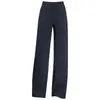 Calça Lã Elegante Marrom de Perna Larga para Mulheres Inverno 2025 Nova Moda Calça Casual Solta Cintura Alta Reta Comprimento Total