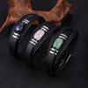 Venta Caliente Transfronteriza para Pulsera de Ojo de Tigre para Hombre Pulsera de Cuerda de Cuero Multicapa Pulsera Pulsera Europea y Americana Pulsera de Hebilla Magnética Joyería